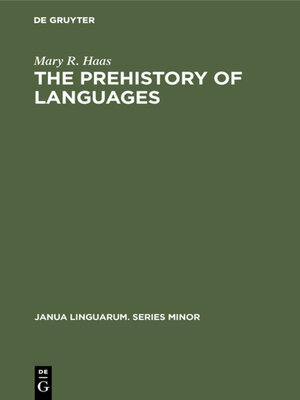 cover image of The Prehistory of Languages
